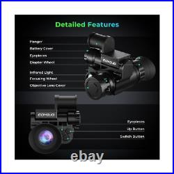 GOYOJO Night Vision Monocular, Tactical Night Vision Goggles, Head Mounted In