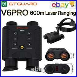GTGUARD V6PRO Night Vision Goggles Binoculars 600M Rangefinder 8X Zoom Telescope