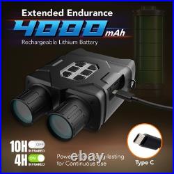 GTHUNDER Night Vision Goggles, Night Vision Binoculars 4K UHD Video, 52MP