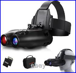 GTMEDIA 3D 5X Night Vision Goggles Head Mounted Binoculars Infrared For Hunting