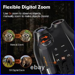 GTMEDIA 3D 5X Night Vision Goggles Head Mounted Binoculars Infrared For Hunting