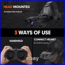 GTMEDIA 3D 5X Night Vision Goggles Head Mounted Binoculars Infrared For Hunting