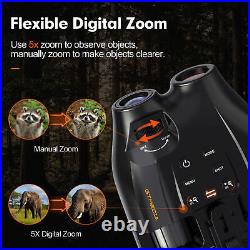 GTMEDIA 3D Head Mounted Night Vision Goggles 5X Digital Zoom 985FT Binoculars US