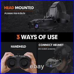 GTMEDIA Night Vision Goggles Binoculars Digital IR Head Mounted Rechargeable 32G