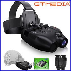 GTMEDIA Night Vision Goggles Binoculars Digital IR Head Mounted Rechargeable USB