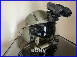 Gentex SPH-4B Military Helicopter Pilots Helmet With ANVIS Mount and replica NVG