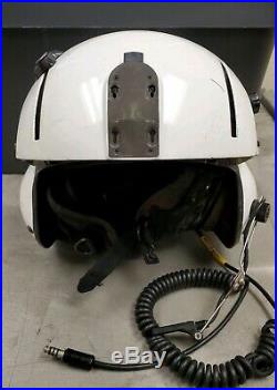 Gentex SPH-5 Helicopter Flight Helmet XL with Dual Visors & NVG Mount ANVIS White