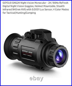 Goyojo GNG2K Night Vision Monocular 2K/60 Hz Refresh Digital Night Vision Goggle
