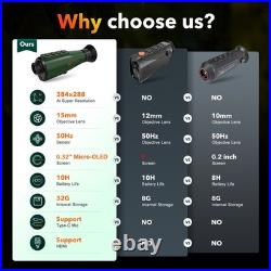 H3 Thermal Monocular Ai 384x288 50Hz Thermal Night Vision Goggles for Hunting US H3 Thermal Monocular Ai 384x288 50Hz Thermal Night Vision Goggles for Hunting US