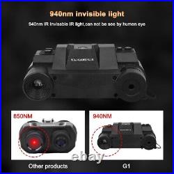HD 1080P Digital zoom 3.5x Night Vision Goggle NVG-G1 Hunting Tactical+TF Card