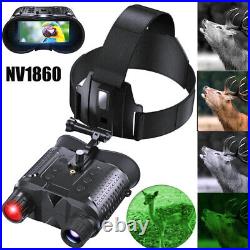 HD Digital IR Night Vision Goggles Binoculars Head Mounted Hunting Rechargeable#