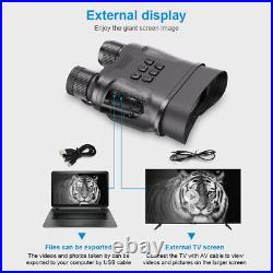 HD Digital Night Vision Binoculars Goggles 12x Zoomable Infrared Video Recorder