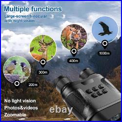 HD Digital Night Vision Binoculars Goggles 12x Zoomable Infrared Video Recorder