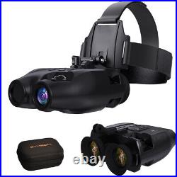 HD Night Vision Goggles Binoculars Digital IR Head Mounted Hunting Rechargeable