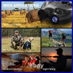 HD Night Vision Goggles Binoculars Digital IR Head Mounted Hunting Rechargeable