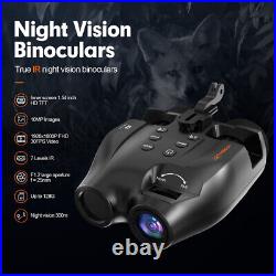 HD Night Vision Goggles Binoculars Digital IR Head Mounted Hunting Rechargeable