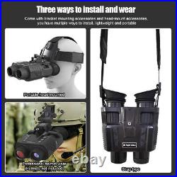 HD Night Vision Goggles Head Mounted Binoculars 4X Infrared Outdoor for Hunting