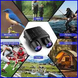 HEXEUM 4K Night Vision Binoculars for Adults, 3'' HD Screen with 32GB Card, Black