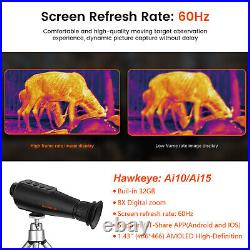 Handheld Hunting Thermal Monocular Night Vision AI384x288 12um 15mm 50Hz WiFi 8X