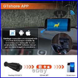 Handheld Hunting Thermal Monocular Night Vision AI384x288 12um 15mm 50Hz WiFi 8X