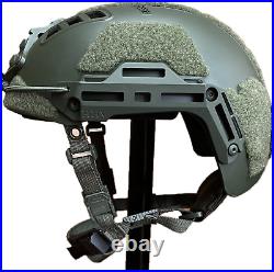 Hard Head Veterans ATE HHV L/XL OD Green Tactical Bump Helmet with Rails & Loop