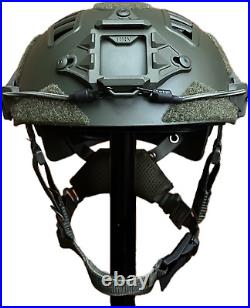 Hard Head Veterans ATE HHV L/XL OD Green Tactical Bump Helmet with Rails & Loop