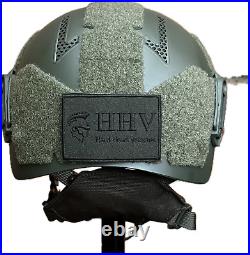 Hard Head Veterans ATE HHV L/XL OD Green Tactical Bump Helmet with Rails & Loop