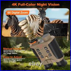Head Mount Night Vision Goggles 850nm IR Hunting Binoculars 3D 4K Digital Video