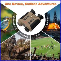 Head Mount Night Vision Goggles 850nm IR Hunting Binoculars 3D 4K Digital Video