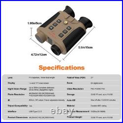 Head Mount Night Vision Goggles 850nm IR Hunting Binoculars 3D 4K Digital Video