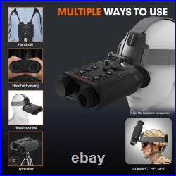 Head Mount Night Vision Goggles 850nm IR LRF Hunting Binoculars 4K Digital Video