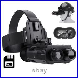 Head Mount Night Vision Goggles Binoculars Digital IR FHD 400m/1312ft, 100% Dark