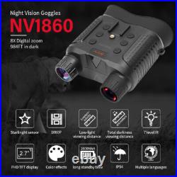Head Mount Night Vision Goggles Binoculars Digital IR FHD 400m/1312ft, 100% Dark