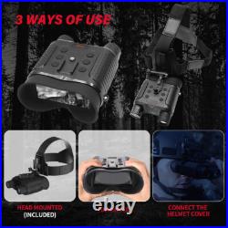 Head Mount Night Vision Goggles Binoculars Digital IR FHD 400m/1312ft, 100% Dark