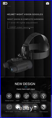 Head Mount Night Vision Goggles Binoculars Digital IR FHD 400m/1312ft, 100% Dark