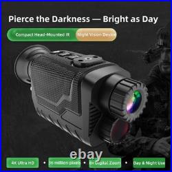 Head Mounted 4K Monocular Infrared Night Vision Goggles Digital Telescope