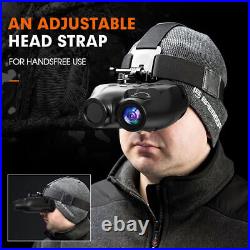 Head Mounted FHD Night Vision Goggles Binoculars For Total Darkness Surveillance