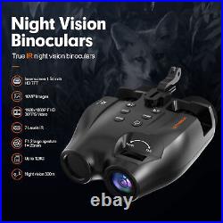 Head Mounted Night Vision Goggles Binoculars Digital FullHD IR 850nm for Hunting