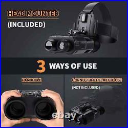 Head Mounted Night Vision Goggles Binoculars Digital HD IR Hunting Rechargeable