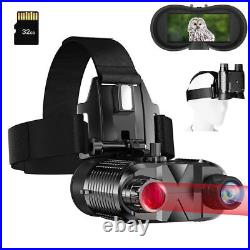 Head Mounted Night Vision Goggles Binoculars FHD Digital IR Hunting Rechargeable