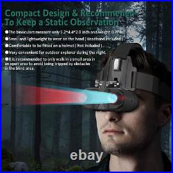 Head Mounted Night Vision Goggles Binoculars FHD Digital IR Hunting Rechargeable