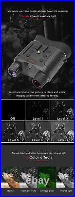 Head Mounted Night Vision Goggles Binoculars FHD Digital IR Hunting Rechargeable