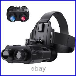 Head-Mounted Night Vision Goggles Binoculars HD 4K Digital Infrared Rechargeable