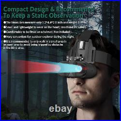 Head-Mounted Night Vision Goggles Binoculars HD 4K Digital Infrared Rechargeable