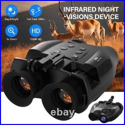 Head-Mounted Night Vision Goggles Digital Infrared Binoculars for 100% Darkness