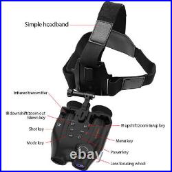 Head-Mounted Night Vision Goggles Digital Infrared Binoculars for 100% Darkness