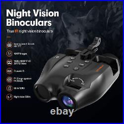 Head-Mounted Night Vision Goggles Digital Infrared Binoculars for 100% Darkness