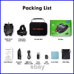 Head-Mounted Night Vision Goggles Digital Infrared Binoculars for 100% Darkness