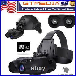 Head Mounted Night Vision Goggles FHD Digital IR Hunting Rechargeable Binoculars