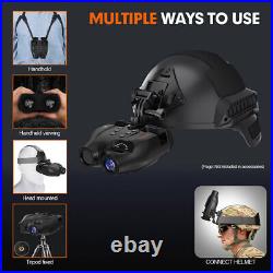 Head Mounted Night Vision Goggles FHD Digital IR Hunting Rechargeable Binoculars